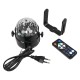 LED Disco Μπάλα με Περιστρεφόμενα Φωτορυθμικά Εφέ Πολύχρωμη RGB Sound Control με Ασύρματο Χειριστήριο Φ11 x Υ13cm