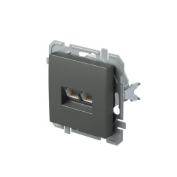 ΠΡΙΖΑ CAT5E ΔΙΠΛΗ 2X RJ45 8/8 LOGIQ ΑΝΘΡΑΚΙ