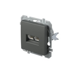 ΠΡΙΖΑ ΤΗΛΕΦΩΝΟΥ ΔΙΠΛΗ 2X RJ11 6/4 LOGIQ ΑΝΘΡΑΚΙ