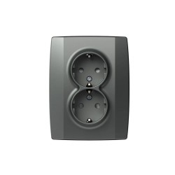 ΠΡΙΖΑ ΣΟΥΚΟ ΔΙΠΛΗ 2P+E 16A 250V~LOGIQ ΑΝΘΡΑΚΙ