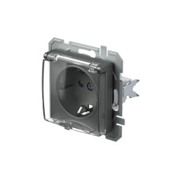 ΠΡΙΖΑ ΣΟΥΚΟ ΜΕ ΚΑΠΑΚΙ 2P+E 16A 250V~LOGIQ ΑΝΘΡΑΚΙ