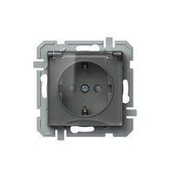 ΠΡΙΖΑ ΣΟΥΚΟ ΜΕ ΚΑΠΑΚΙ 2P+E 16A 250V~LOGIQ ΑΝΘΡΑΚΙ