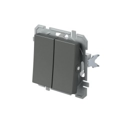 ΔΙΑΚΟΠΤΗΣ ΔΙΠΛΟΣ 10A 250V~LOGIQ ΑΝΘΡΑΚΙ    