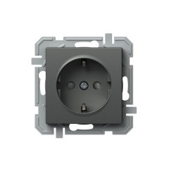 ΠΡΙΖΑ ΣΟΥΚΟ 2P+E 16A 250V~LOGIQ ΑΝΘΡΑΚΙ