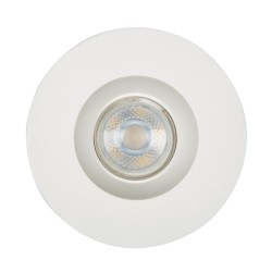 Στρογγυλό Γύψινο Χωνευτό Σποτ με Ντουί GU10 σε Λευκό χρώμα 13x13cm