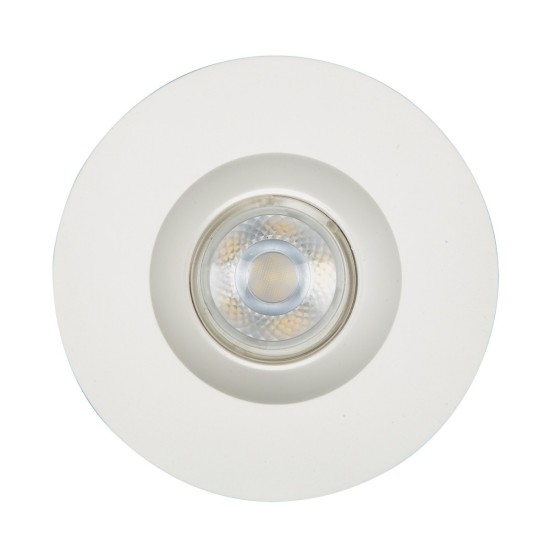 Στρογγυλό Γύψινο Χωνευτό Σποτ με Ντουί GU10 σε Λευκό χρώμα 13x13cm
