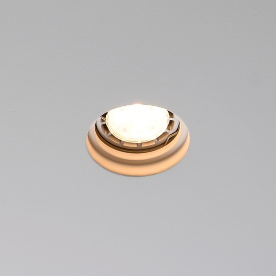 Στρογγυλό Γύψινο Πλαίσιο για Σποτ με Ντουί GU10 σε Λευκό χρώμα 10x10cm