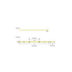 ΤΑΙΝΙΑ LED COB 5M 12W 24V ΚΙΤΡΙΝΟ 480L/M IP44 PRO