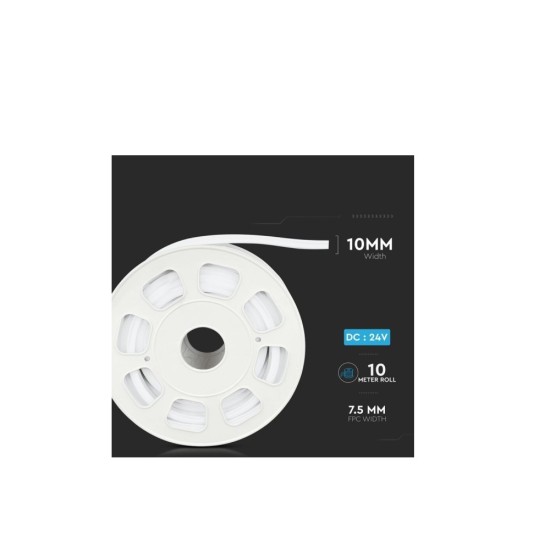 LED Neon Flex DC:24V 8W/m IP65  4000Κ Φυσικό λευκό