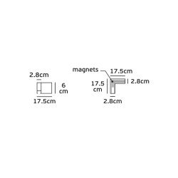 Αριστερή/δεξιά γωνιά για μαγνητική ράγα οροφής 48V